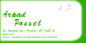 arpad possel business card